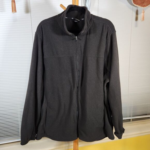 Urban Frontier $50 XXL 50-52 Black Full Zip Fleece Jacket Coat - Picture 1 of 8